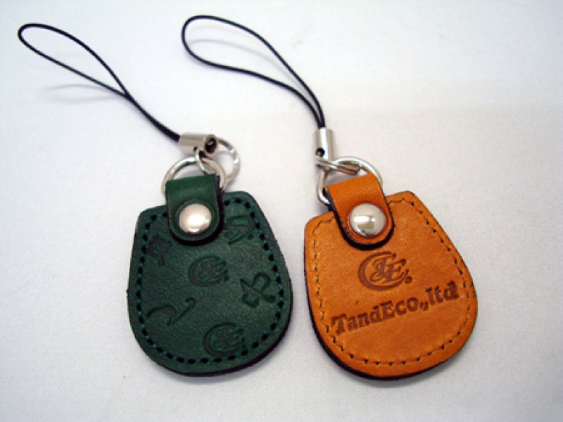 画像1: プチ型モノグラム柄ストラップ（本革仕様） (1)