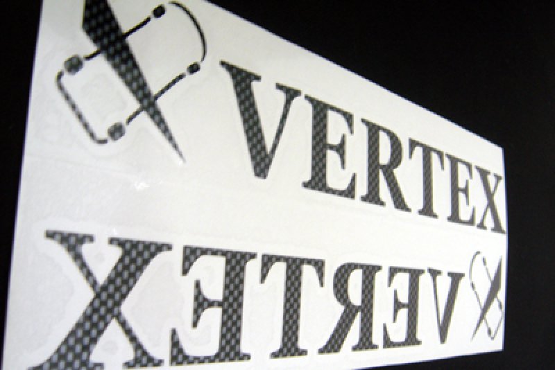 画像1: 【VERTEX正・逆セットステッカー】限定販売 カーボン&ホワイト