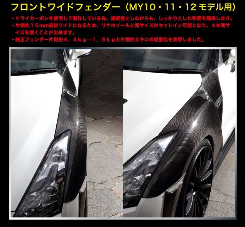 画像2: 【R VERTEX】GT-R R35 フロントワイドフェンダー