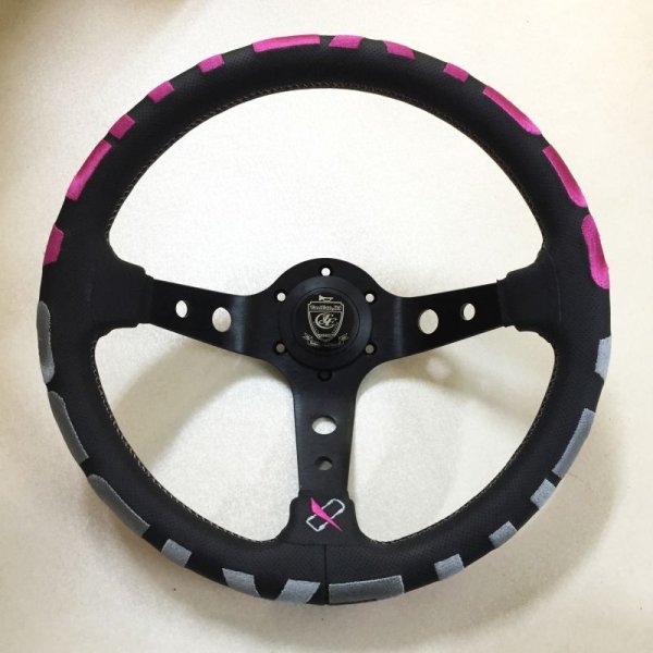 画像1: VERTEX ステアリング「VERTEX 1996 PINK」90mmDEEP/33φ (1)