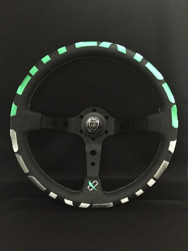 画像1: VERTEX ステアリング「VERTEX 1996 GREEN」90mmDEEP/35φ (1)