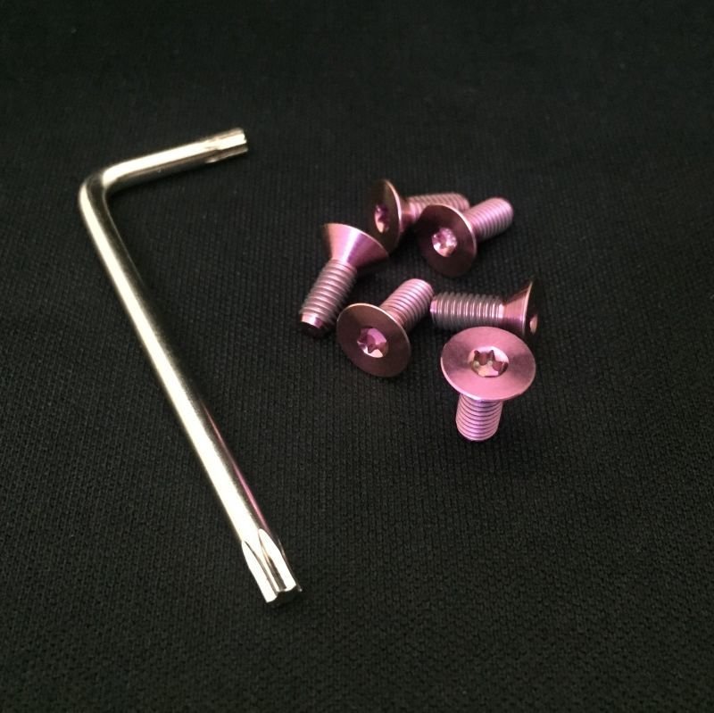 画像12: VERTEX STEERING TITANIUM TORX BOLT　 6 PICE SET（ヘッド トルクスタイプ　専用レンチ付）チタントルクスボルト (12)