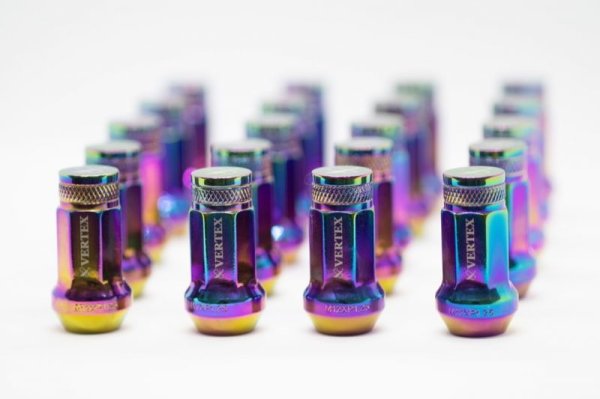 画像4: 〔オーロラ ローレット加工〕VERTEX CHROMORY RACING NUT/ヴェルテックス クロモリ レーシングナット (4)