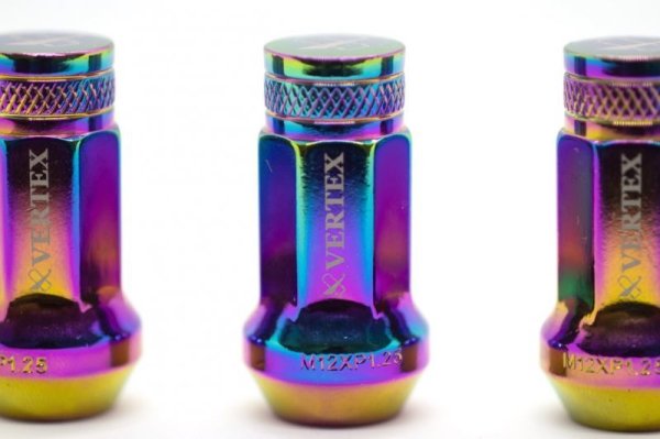 画像9: 〔オーロラ ローレット加工〕VERTEX CHROMORY RACING NUT/ヴェルテックス クロモリ レーシングナット (9)