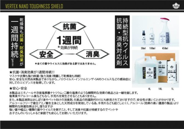 画像10: [ウイルスオフ]持続型抗ウイルス・抗菌・消臭対応剤 ［１L］［４L］［１８L］　詰め替え用 (10)