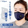 画像1: [アンチウイルスマスク（通気口有りタイプ）]ウイルスを吸着して破壊する（洗えて再利用可能）GSIクレオス［日本製］ (1)