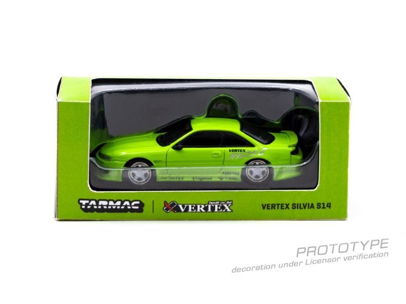 画像3: 1/64　VERTEX RIDGE S14 SILVIA /Light Green(ライトグリーン）TARMAC Works ダイキャスト (3)