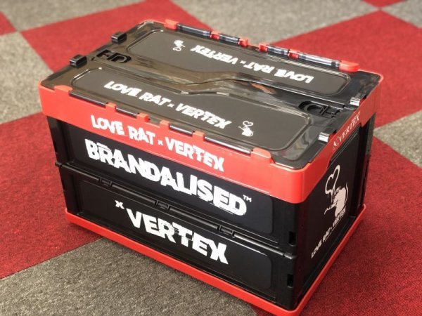 画像1: BRANDALISED x VERTEX　バンクシー”Love Rat”　折りタタミ式コンテナBOX（BANKSY ART FOLDABLE CONTAINER BOX） (1)