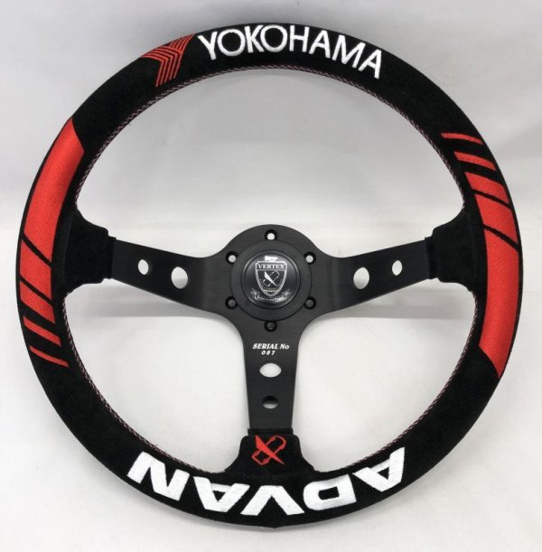 画像1: ADVAN x VERTEX RACING STEERING　SUEDE／ヨコハマタイヤ　スエード仕様[世界限定１５０本]  (1)