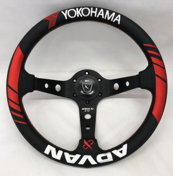画像1: ADVAN x VERTEX RACING STEERING　Leather／ヨコハマタイヤ　本革仕様[世界限定２００本]  (1)
