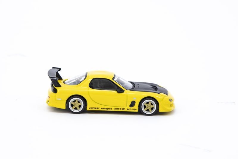 画像3: 1/64　VERTEX Mazda RX-7 FD3S/Yellow Metallic(イエローメタリック）TARMAC Works ダイキャスト (3)