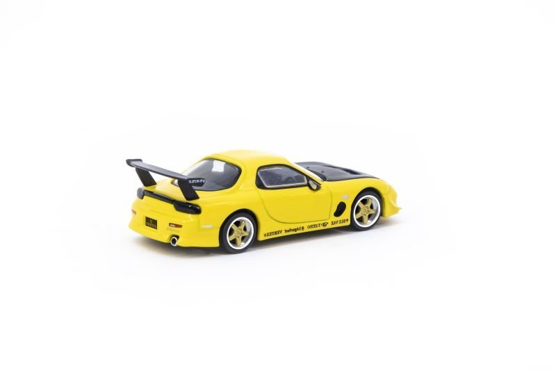 画像4: 1/64　VERTEX Mazda RX-7 FD3S/Yellow Metallic(イエローメタリック）TARMAC Works ダイキャスト (4)