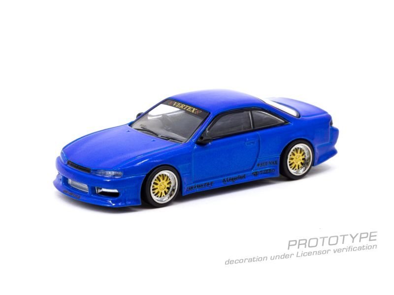 画像2: 1/64　VERTEX RIDGE S14 SILVIA /BLUE Metallic(ブルーメタリック）TARMAC Works ダイキャスト (2)