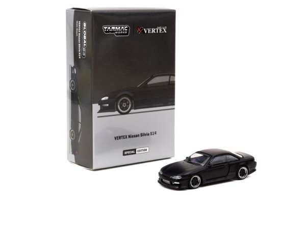 画像1: 【限定】1/64　VERTEX RIDGE S14 SILVIA MATT BLACK(マットブラック ）TARMAC Works ダイキャスト (1)