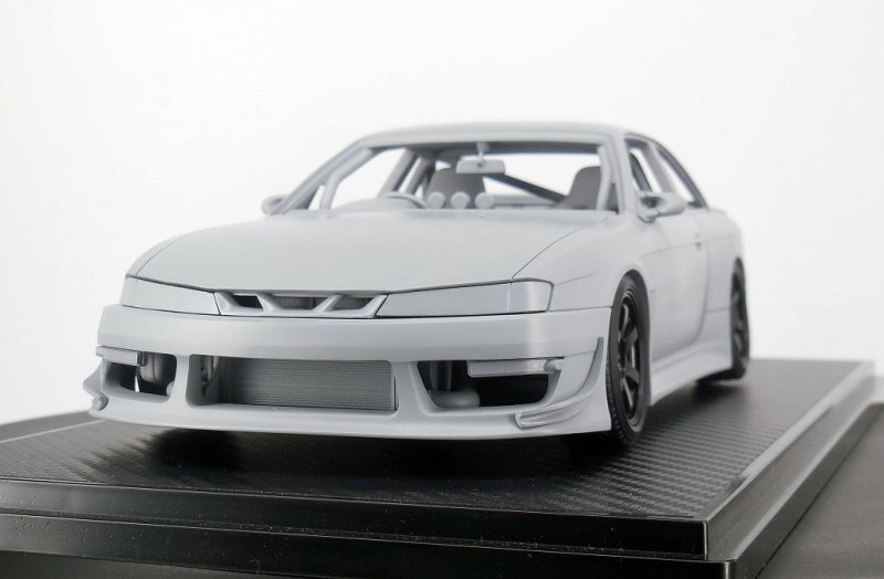 画像8: 【限定・超希少モデル】VERTEX RIDGE S14 SILVIA Pearl White with Engine／S14シルビア後期型エンジン付き（パールホワイト）ワイドボディ仕様（1/18 Scale） (8)