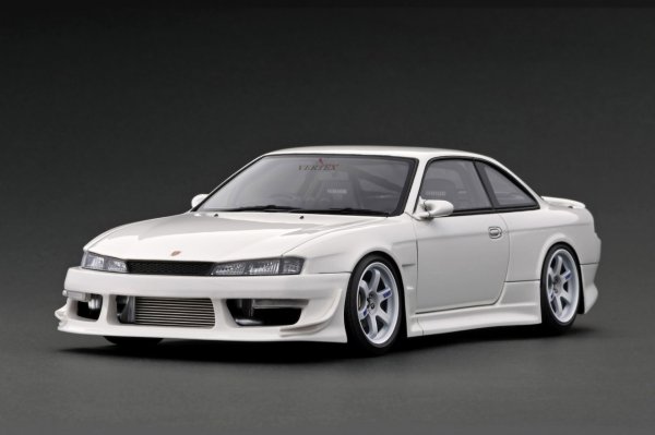 画像1: VERTEX RIDGE S14 SILVIA  White／S14シルビア後期型（ホワイト）ワイドボディ仕様（1/18 Scale） (1)