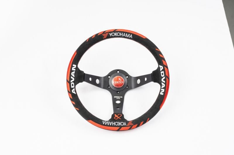 画像1: ADVAN x VERTEX STEERING V2 [世界限定1/300]／ヨコハマタイヤ アドバン　SUEDE（バックスキン）仕様  (1)