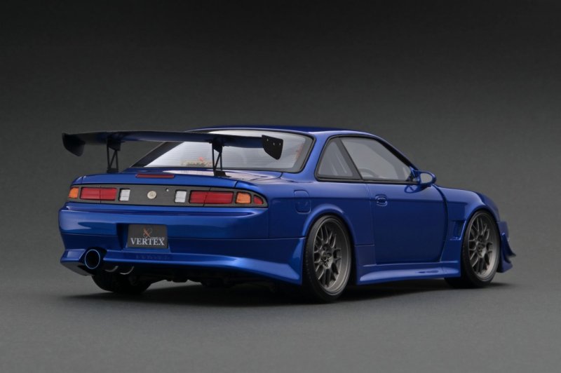 画像2: VERTEX RIDGE S14 SILVIA  Blue Metallic／S14シルビア後期型（ブルーメタリック）ワイドボディ仕様（1/18 Scale） (2)