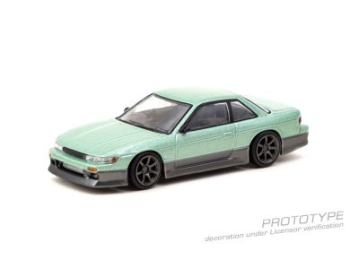 画像1: 【予約・限定】1/64 VERTEX Nissan Silvia S13 Green/Gray（グリーン/グレイ）TARMAC Works ダイキャスト