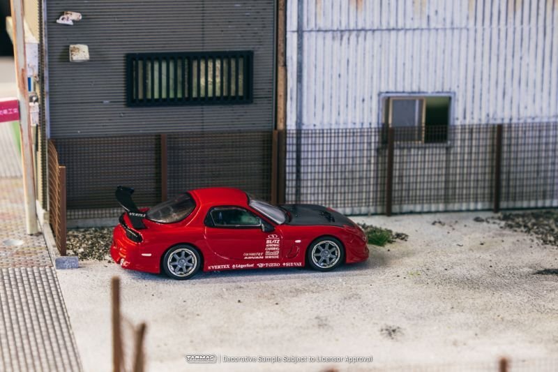 画像3: [予約・限定]1/64　VERTEX Mazda RX-7 FD3S　RED(レッド）TARMAC Works ダイキャスト (3)