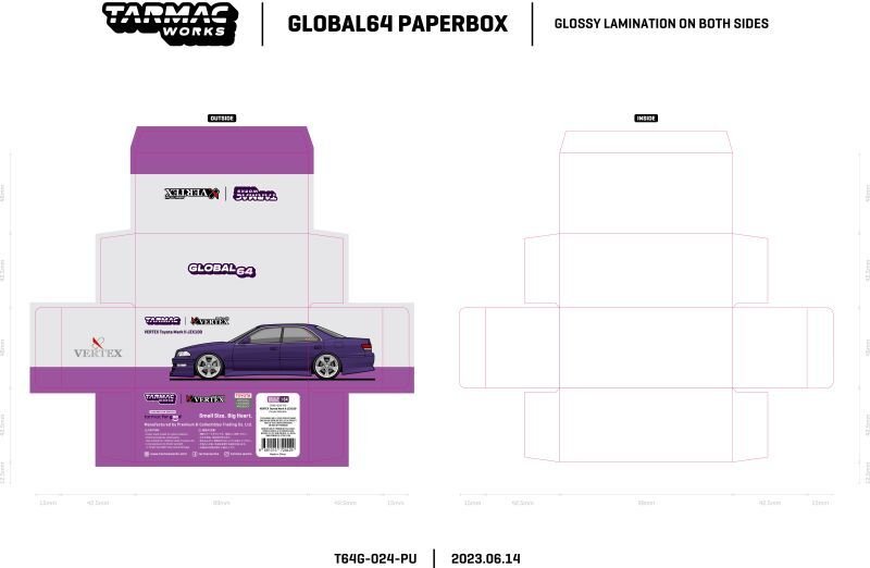 画像3: 【予約・限定】1/64  VERTEX Toyota Mark II JZX100 Purple Metallic （パープルメタ）TARMAC Works ダイキャスト