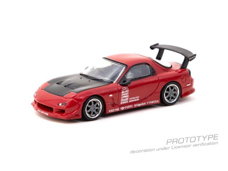 画像1: [予約・限定]1/64　VERTEX Mazda RX-7 FD3S　RED(レッド）TARMAC Works ダイキャスト