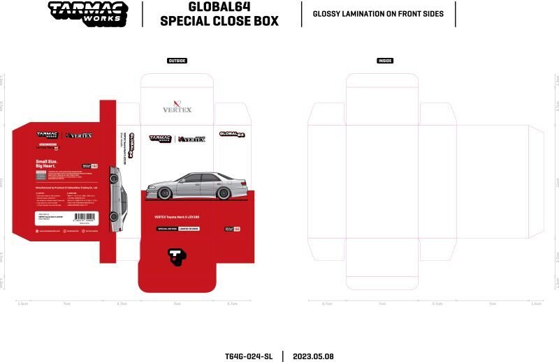 画像7: 【香港ToyCar Salon2023限定】1/64　VERTEX JZX100 MARK-2  Silver Metallic(シルバーメタリック ）TARMAC Works ダイキャスト (7)