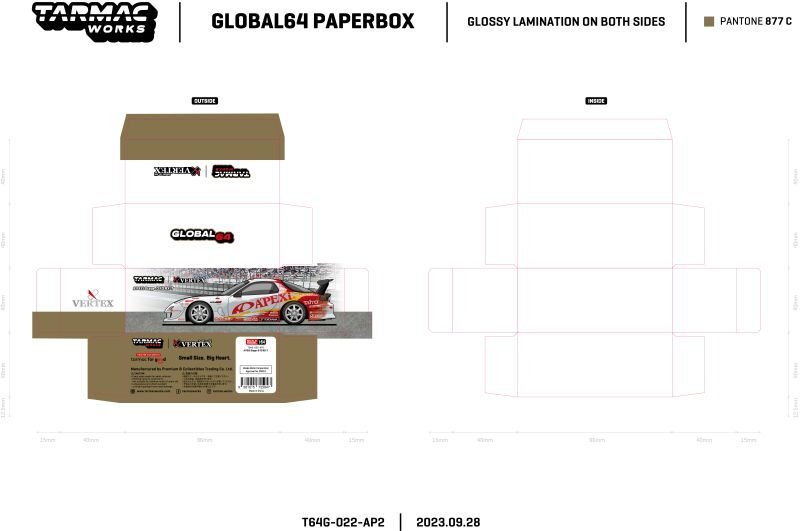 画像12: 【予約・限定】1/64　VERTEX RIDGE A'PEXi Stage-D FD RX-7（(T64G-022-AP2）TARMAC Works ダイキャスト (12)