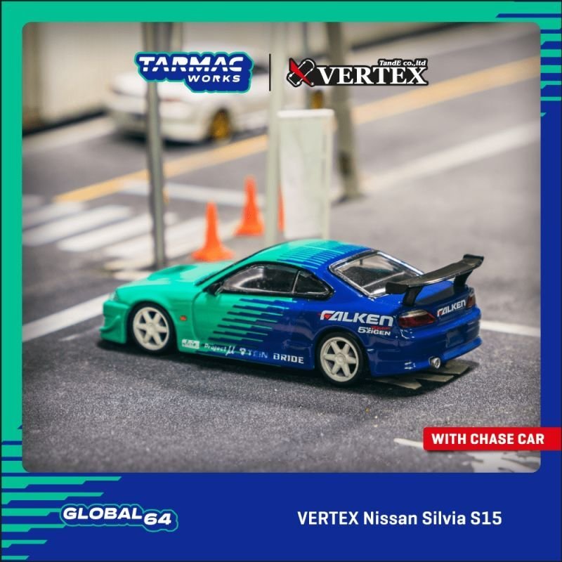 画像1: 【予約・限定】1/64　VERTEX RIDGE NISSAN S15 SILVIA  FALKEN/TARMAC Works ダイキャスト (1)