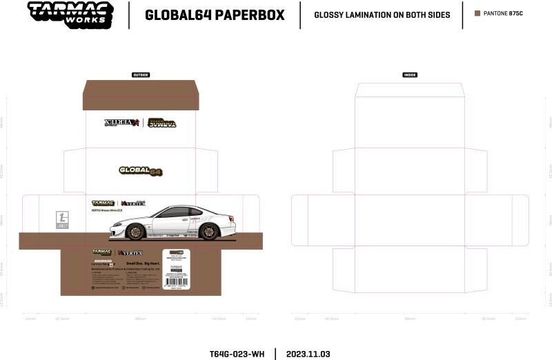 画像3: 【予約・限定】1/64 VERTEX Nissan Silvia S15, White Metallic, Lamley Special Edition/TARMAC Works ダイキャスト
