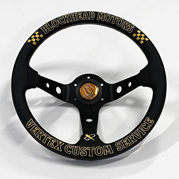 画像1: VERTEX BLOCK HEAD MOTORS Steering（ヴェルテックス ブロックヘッドモータース ステアリング） (1)