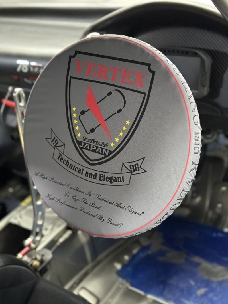 画像2: VERTEX Steering cover TYPE-2 GRAY（ヴェルテックス ステアリングカバー　グレー）