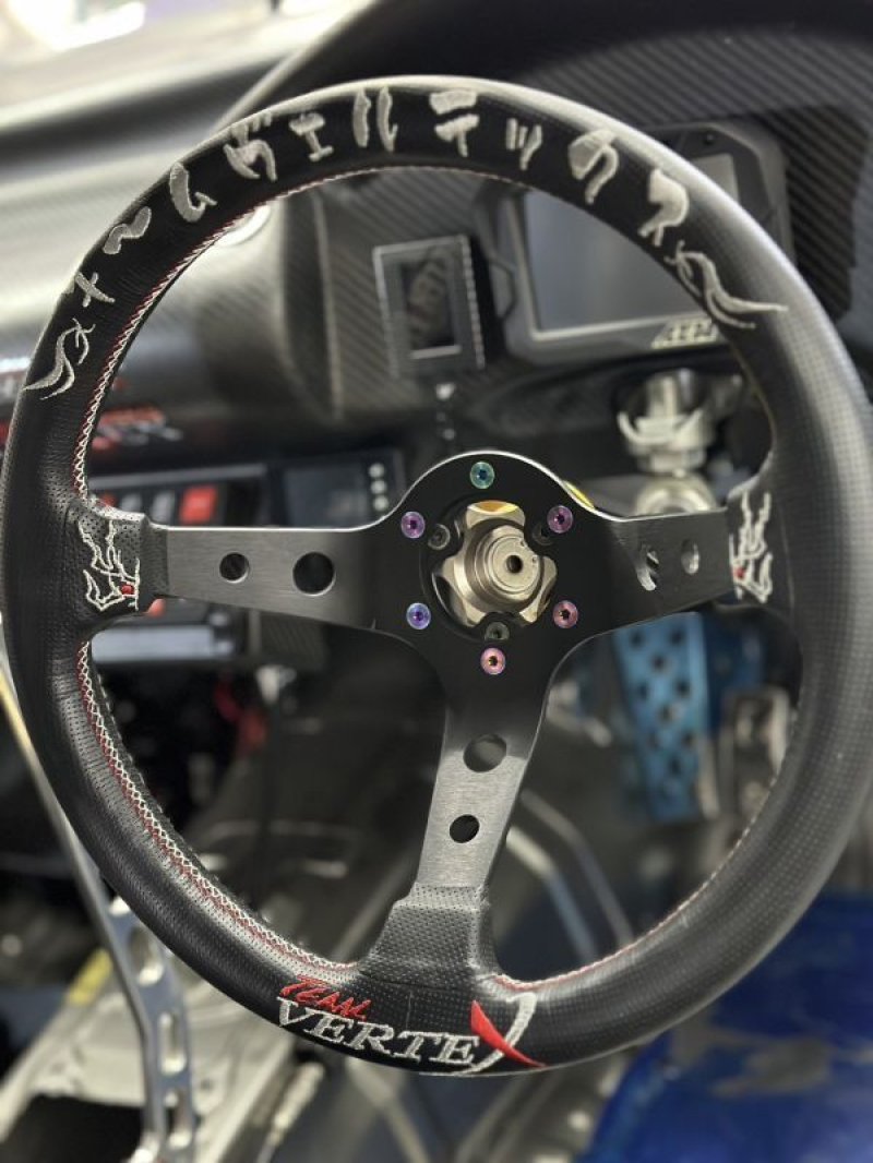 画像1: VERTEX Steering cover TYPE-2 GRAY（ヴェルテックス ステアリングカバー　グレー）