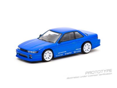 画像1: 【予約・限定】1/64 VERTEX Nissan Silvia S13 BLUE Metallic TOYO TIRES（ブルメタ）TARMAC Works ダイキャスト