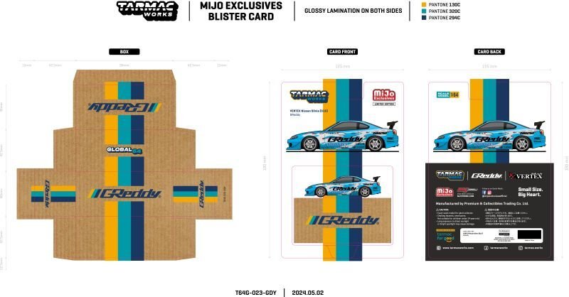画像9: 【予約・限定】1/64 VERTEX Nissan Silvia S15 Greddy（MiJO Limited BLISTER CARD）TARMAC Works ダイキャスト (9)