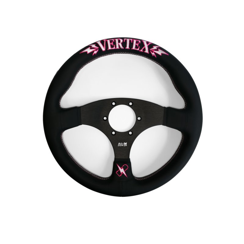 画像1: VERTEX x NEVER CONTENT Collabo Steering FLAT PINK（ヴェルテックス ネバーコンテント 10th記念ステアリング） (1)