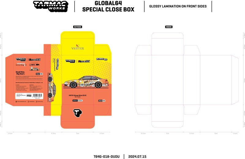 画像1: 【限定・日本未発売モデル】1/64 VERTEX Nissan Silvia (S14) Hai DUDU Special Collaboration(T64G-018-DUDU)TARMAC Works ダイキャスト