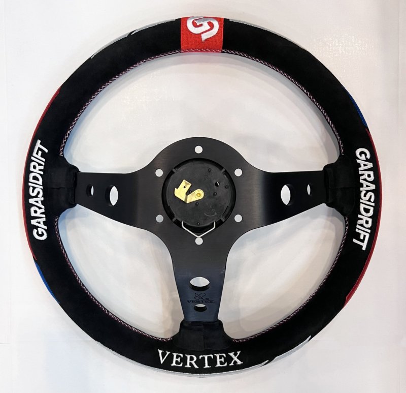 画像8: VERTEX x GARASI DRIFT Collabo Steering SUEDE（ヴェルテックス ガレージドリフトステアリング　スエード） (8)