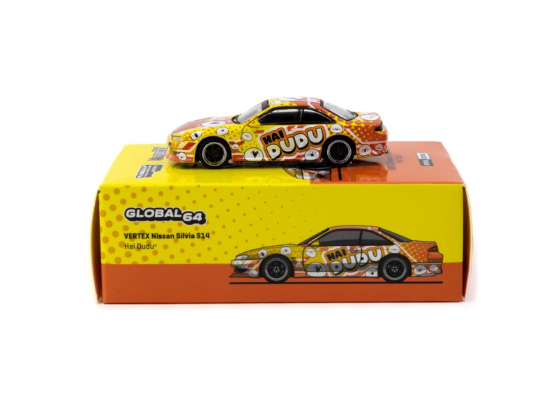 画像4: 【限定・日本未発売モデル】1/64 VERTEX  Nissan Silvia (S14) Hai DUDU Special Collaboration(T64G-018-DUDU)TARMAC Works ダイキャスト (4)