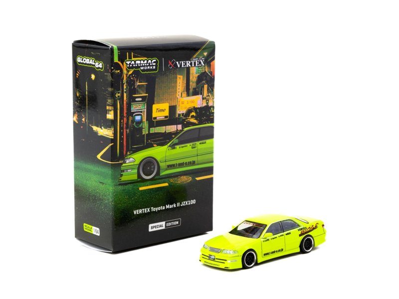 画像1: 1/64　VERTEX JZX100 MARK2　Light Green Special Edition/TARMAC Works ダイキャスト (1)