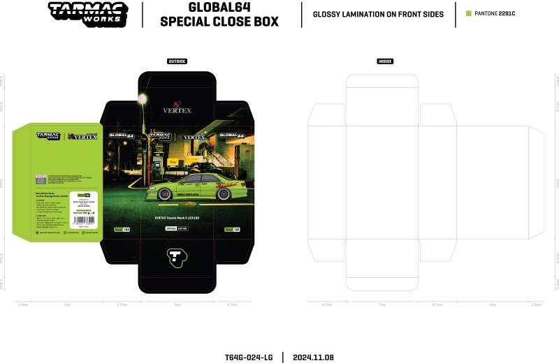 画像10: 1/64　VERTEX JZX100 MARK2　Light Green Special Edition/TARMAC Works ダイキャスト (10)