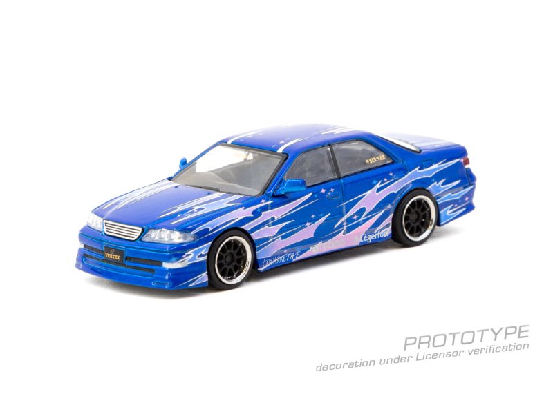 画像1: 【日本未発売ブリスターモデル】1/64 VERTEX TOYOTA MARK-2 JZX100 Blue Metallic MIJO EXCLUSIVES BLISTER CARD /TARMAC Works ダイキャスト