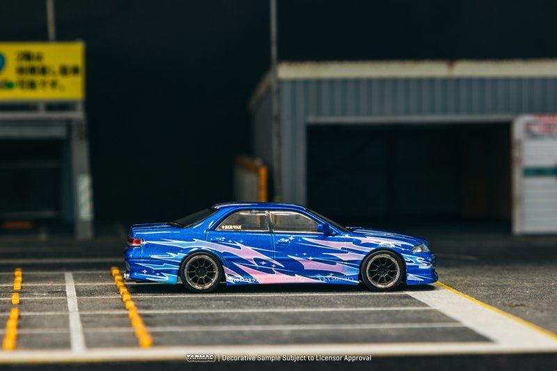 画像2: 【日本未発売ブリスターモデル】1/64 VERTEX TOYOTA MARK-2 JZX100 Blue Metallic MIJO EXCLUSIVES BLISTER CARD /TARMAC Works ダイキャスト