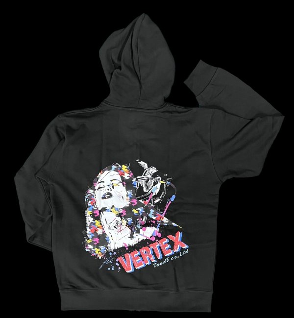 画像1: VERTEX KaleidoQueen Zip Hoodie Black（ヴェルテックス カレイドクイーン ジップパーカー）　 (1)