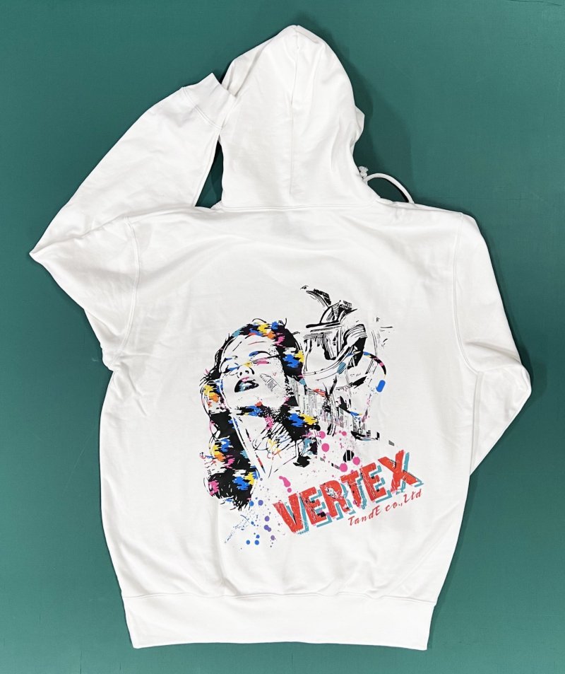 画像7: VERTEX KaleidoQueen Pullover Hoodie WHITE（ヴェルテックス カレイドクイーン プルオーバーパーカー）　 (7)