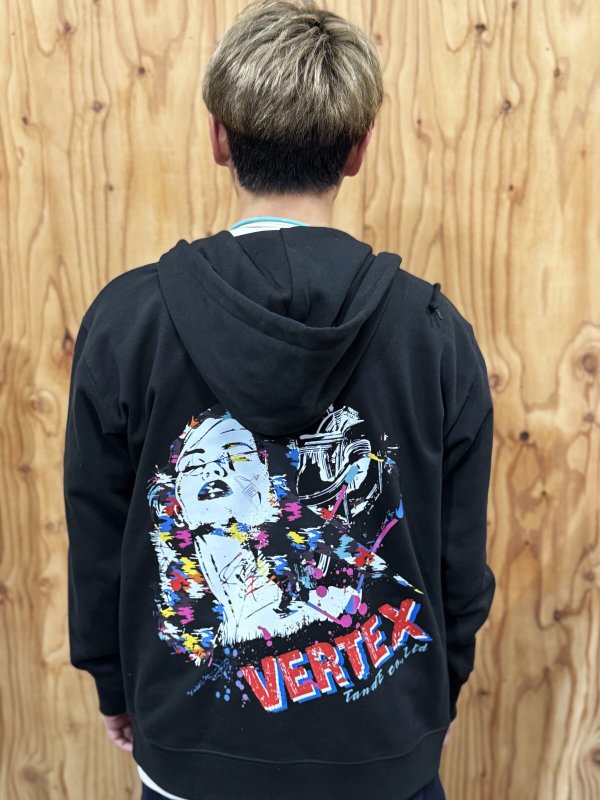 画像6: VERTEX KaleidoQueen Zip Hoodie Black（ヴェルテックス カレイドクイーン ジップパーカー）　 (6)
