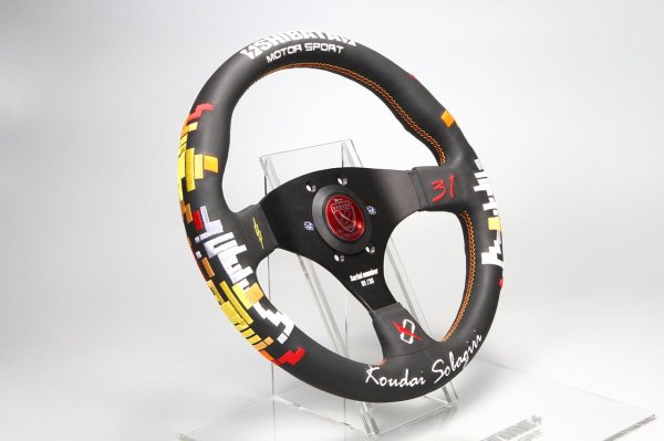 画像4: SHIBATA MOTOR SPORT ステアリング KOUDAI Version (FLAT Type)[蕎麦切　広大モデル／売本数20本／シリアルナンバー入り]  (4)