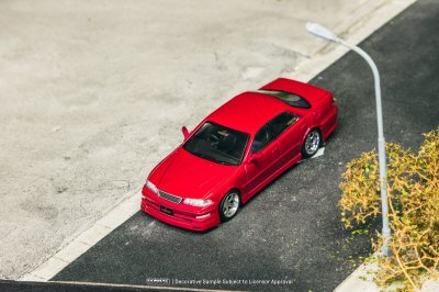 画像3: 【日本未発売ブリスターモデル・予約品】1/64　VERTEX Toyota Mark II JZX100, Red Metallic/TARMAC Works ダイキャスト