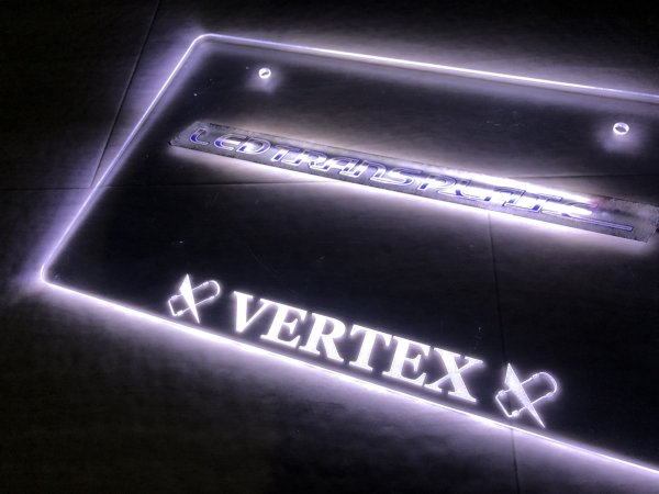 画像1: VERTEX LED TRANS PLATE/laser engraving(LEDトランスプレート 彫刻タイプ) (1)
