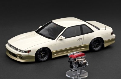 画像2: Ignition Model 1/18　VERTEX S13 SILVIA White/Gold With Engine／ヴェルテックス Ｓ１３シルビア　ホワイト/ゴールド）+エンジン／50台限定
